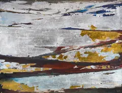 Anna-Eva Bergman, No 52-1966 Vidde, Tempera og metallfolie på papir