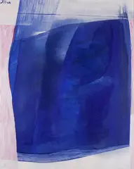 Inger Sitter, Blått rom, 1972-73, Olje på lerret