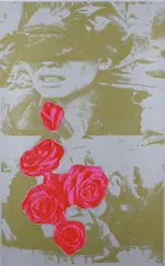 Victor Lind, Røde roser i Vietnam, 1972, Serigrafi
