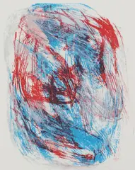 Inger Sitter, Uten tittel, 1987, Fargelitografi