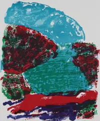 Knut Rumohr, Komposisjon, 1987, Litografi