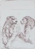 Bjørn Ransve, Løve og løvinne, 1974, Litografi