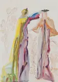 To figurer by Salvador Dalí, Litografi, sold Jun 2021