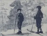 Erik Werenskiold, To gutter på ski