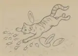 Theodor Kittelsen, Katt og mus, Blyant på tynt papir