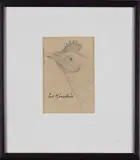 Theodor Kittelsen, Et hønsehue, Blyant på tykt papir