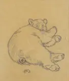 Theodor Kittelsen, Bjørnen som ble stubrumpet, Blyant på papir