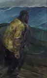 Christian Elevarbeid Krohg, Ved roret, Olje på lerret