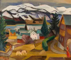 Nils Krantz, Fra Voss, 1938, Olje på lerret