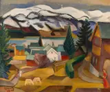 Nils Krantz, Fra Voss, 1938, Olje på lerret