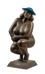 Skule Waksvik, Susanna i badet, 2012, Bronse og bemalt bronse