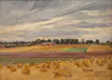 Eugen Prins, Fra Ørberga, 1917, Olje på plate