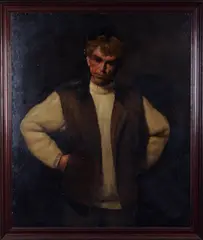 Jon Bøe Paulsen, Portrett av Jahn Teigen, 1982, Olje på lerret