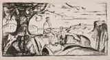 Edvard Munch, Historien, Litografi trykket i svart på middels tykt gulhvitt papir
