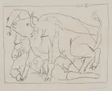 Le Torero Blessé by Pablo Picasso, 1956, Litografi, sold Dec 2020