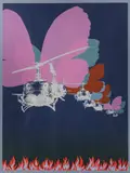 Per Kleiva, Amerikanske sommarfuglar, 1971, Serigrafi, lysmål