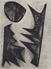 Anna-Eva Bergman, G 17-1954 Agressive former, Radering
