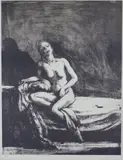 Odd Nerdrum, Kvinneakt, Litografi