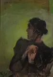 Christian Krohg, En forundret dame