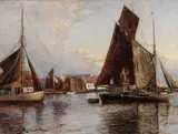 Lauritz Haaland, Seiltørk, 1886, Olje på lerret