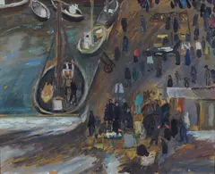 Reidar Aulie, Fra Fisketorget i Bergen, Olje på plate