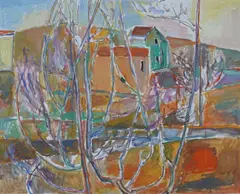 Alexander Schultz, Høstmotiv, Olje på lerret