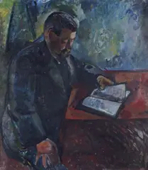 Per Deberitz, Portrett av Wilhelm Wetlesen, 1917, Olje på lerret