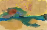 Thore Heramb, Komposisjon, 1980, Gouache på papir
