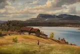 Johan Fredrik Eckersberg, Utsyn mot Kolsåstoppen, 1852, Olje på plate