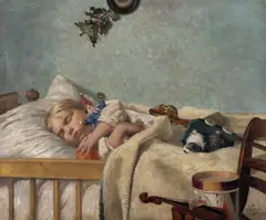 Wilhelm Peters, Etter julaften, 1884, Olje på lerret