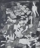 Sigurd Winge, Moloen (Aften), 1957, Radering