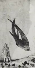 Sigurd Winge, Død tårnsvale II, 1965, Radering