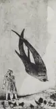 Sigurd Winge, Død tårnsvale II, 1965, Radering
