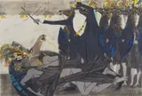 Sigurd Winge, Dressur, 1963, Fargelitografi