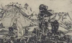 Sigurd Winge, Varder, 1948, Radering, lysmål