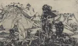 Sigurd Winge, Varder, 1948, Radering, lysmål
