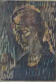 Johannes Rian, Portrett av ung kvinne, 1932, Fargetresnitt