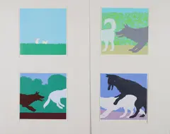 Per Kleiva, Berre ein hund - eller to, 1970, Serigrafi