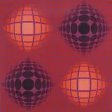 Victor Vasarely, Komposisjon, Fargeserigrafi