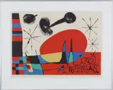 Terres de grand feu by Joan Miró, Fargelitografi, sold Jun 2020