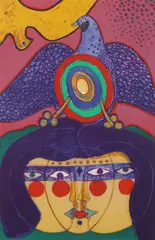 G. Corneille, Komposisjon, 1980, Fargelitografi
