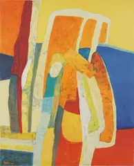 Maurice Estève, Komposisjon, 1990, Fargelitografi