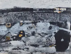 Roar Wold, Fjordlandskap, 1977, Gouache på papir