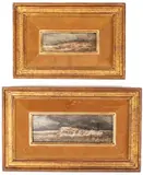 Louise Van De Kerkhove, Deux paysages, 1876, huile sur panneaux