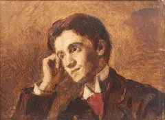 Jules Emmanuel Valadon, Portrait de jeune homme, huile sur panneau