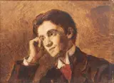 Jules Emmanuel Valadon, Portrait de jeune homme, huile sur panneau
