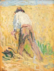 Maximilien Luce, Le faucheur, huile sur panneau