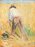 Maximilien Luce, Le faucheur, huile sur panneau