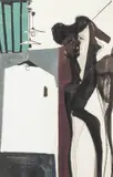 Marcel Warrand, Composition, 1954, technique mixte sur carton