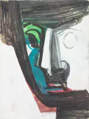 Marcel Warrand, Figure, 1955, gouache et aquarelle